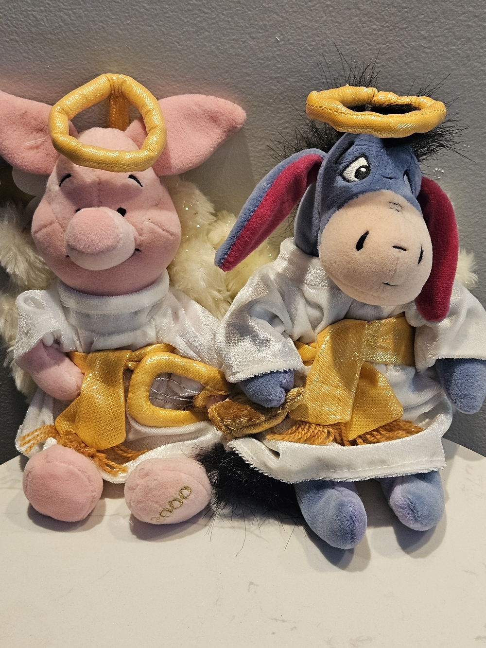 Disney Store 2000s Angel Piglet & Eeyore - Lot Of 2